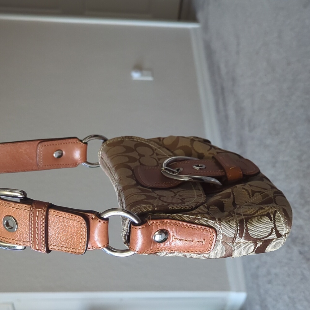 COACH: Vintage Buckle Flap SoHo Kaki Coach Bag